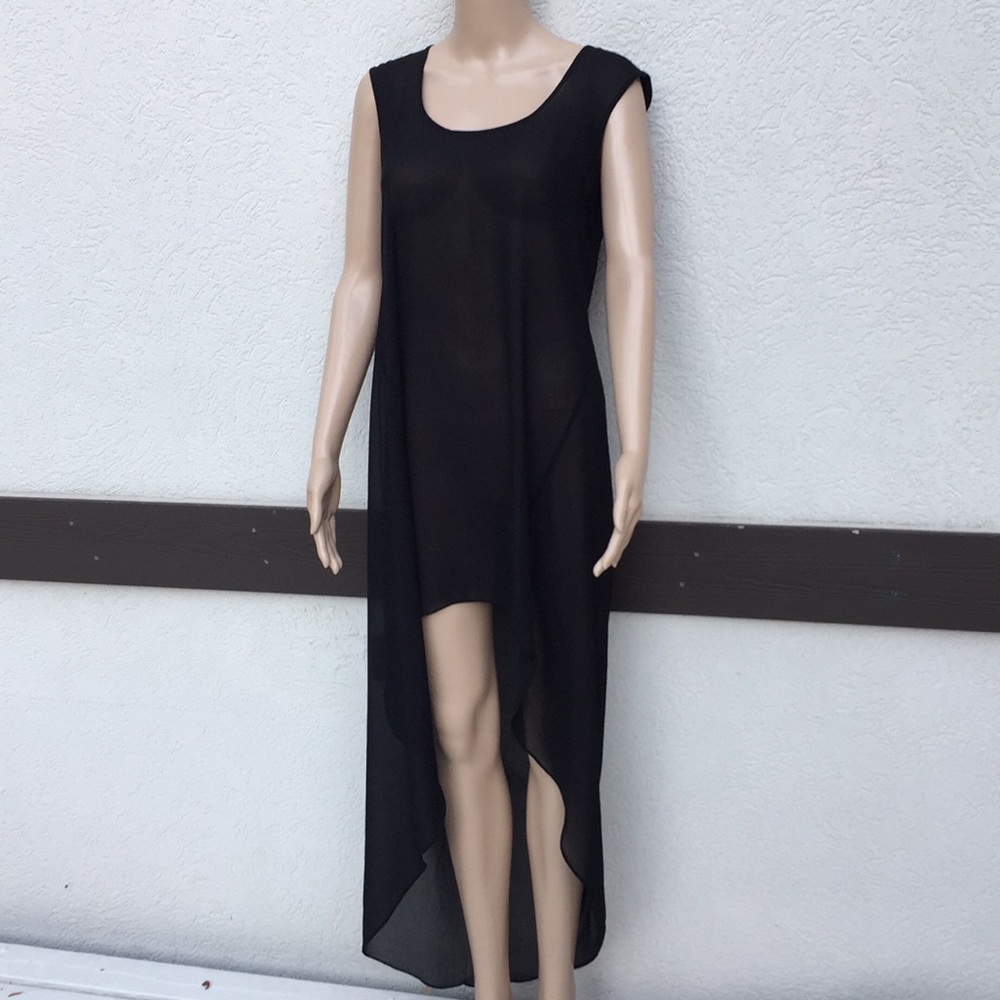 Akira top Chicago Sheer Top high low black